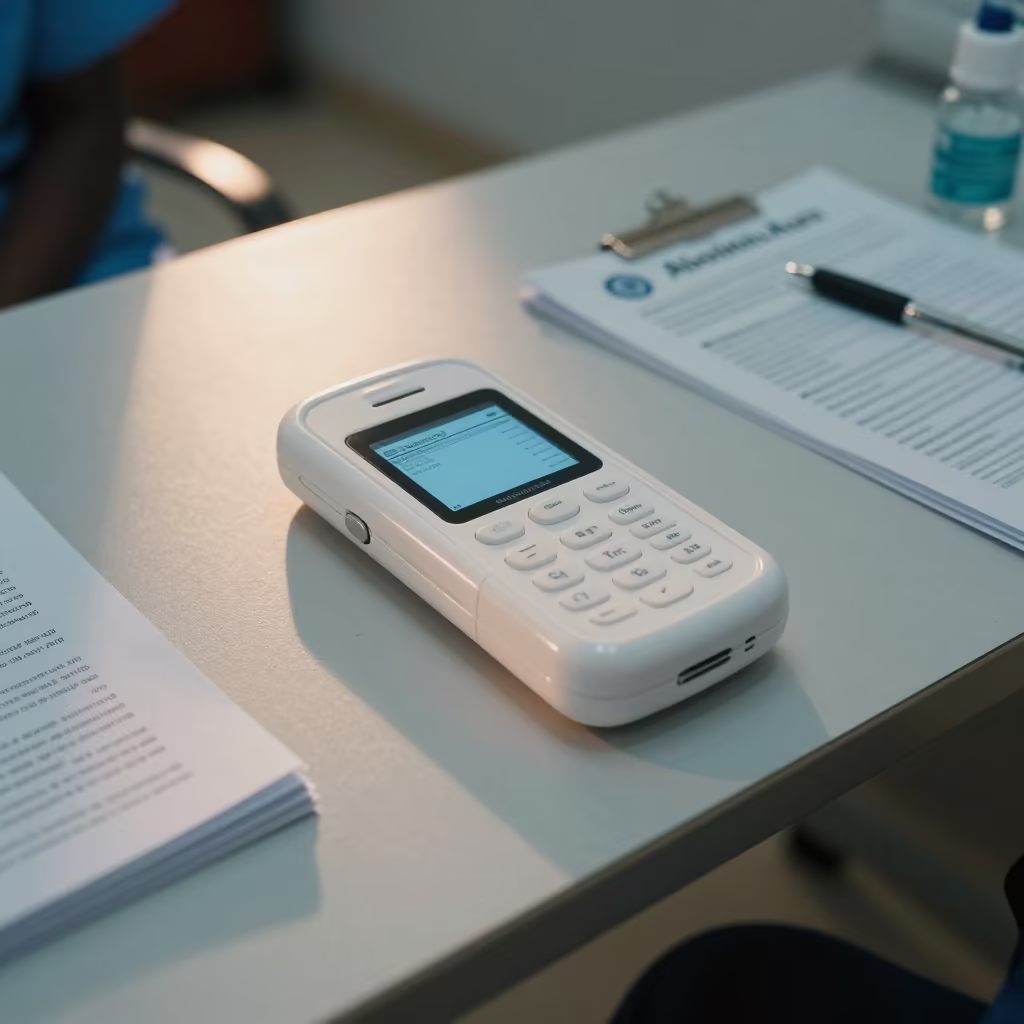 Vaccine Consent Tote on Nurse Station Desk in at a nurse station work surface in Abeokuta