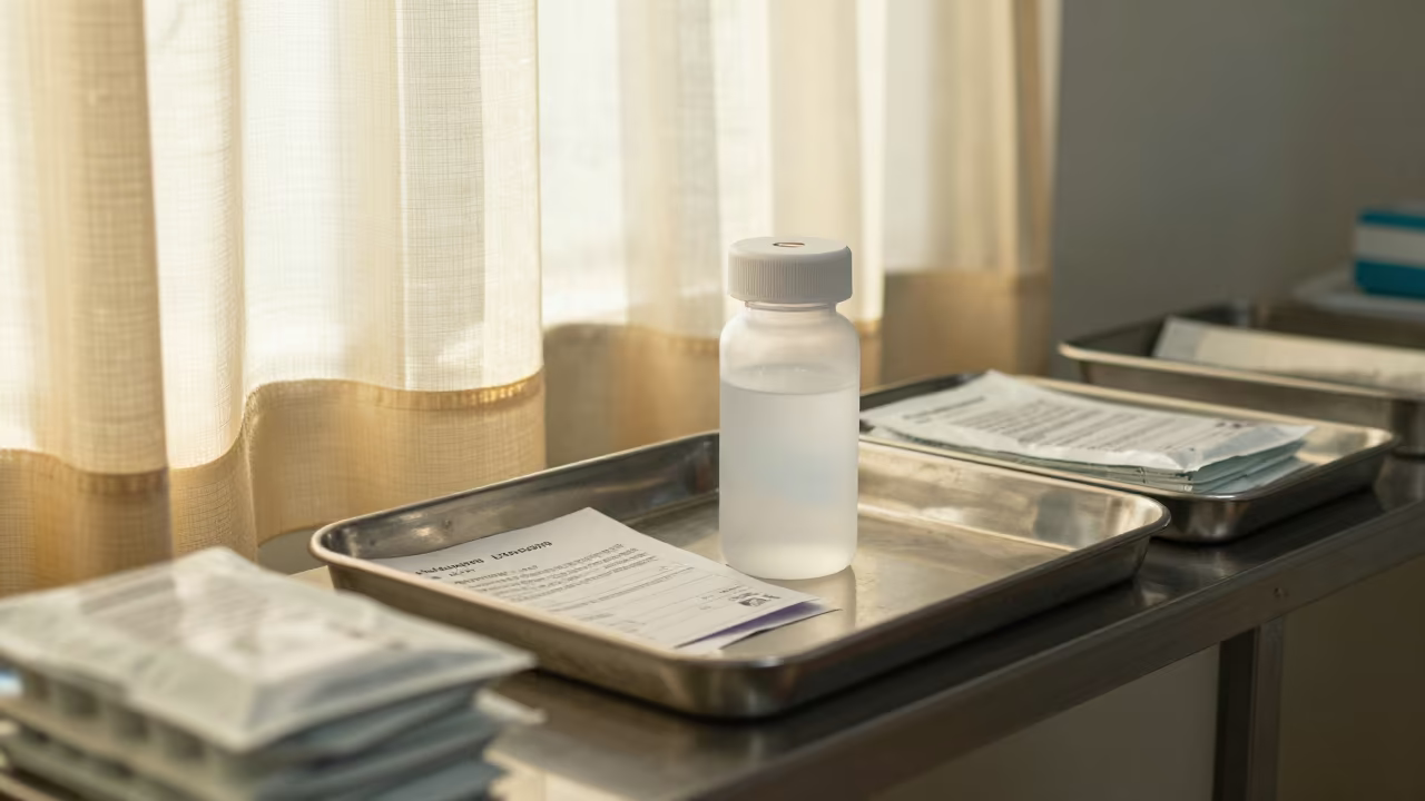 Vaccine Diluent Timer in Dibrugarh Hospital Corridor in inside a hospital corridor in Dibrugarh