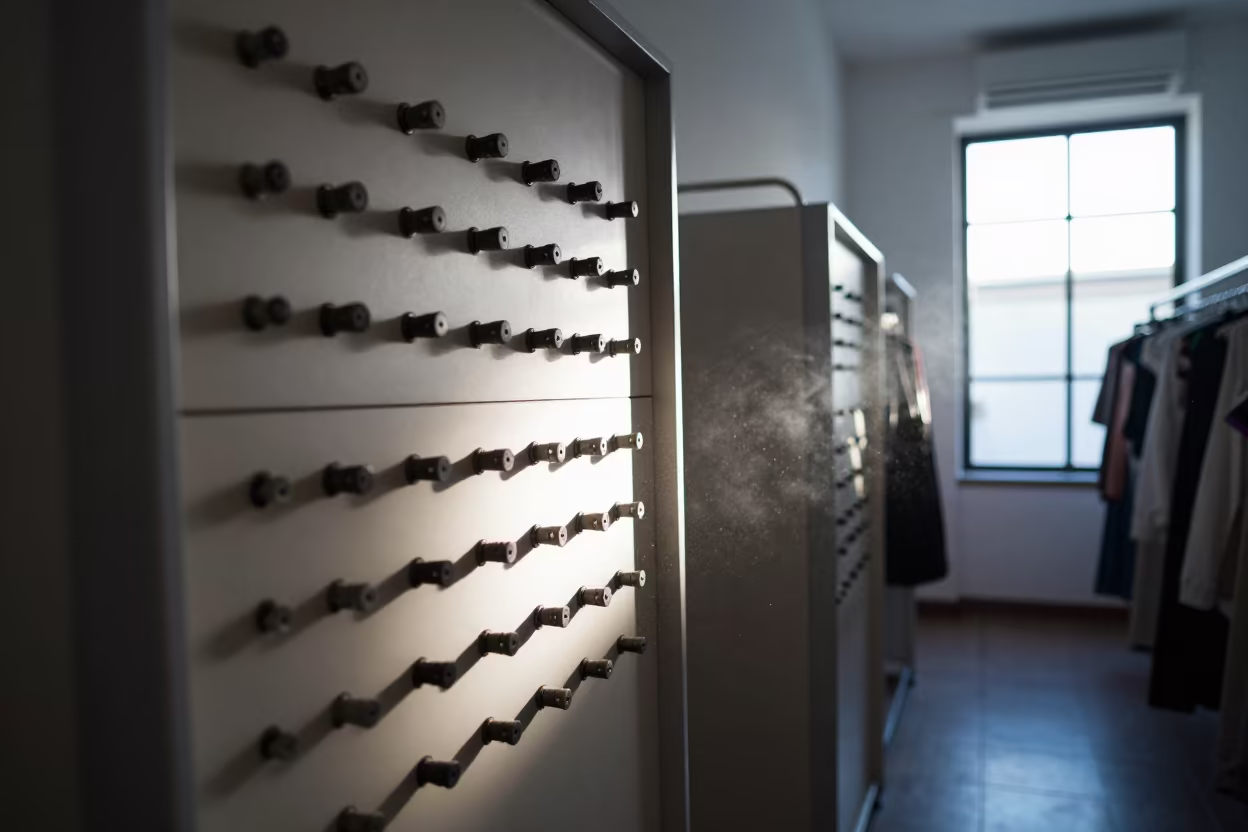 Vacuum Belt Board in Aguascalientes Fitting Room in inside a fitting room corridor in Aguascalientes