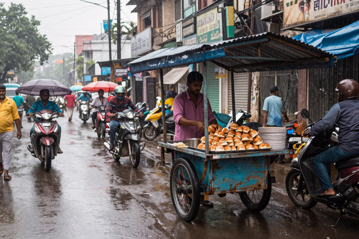 Vada Pav in Mumbai in in Mumbai, India