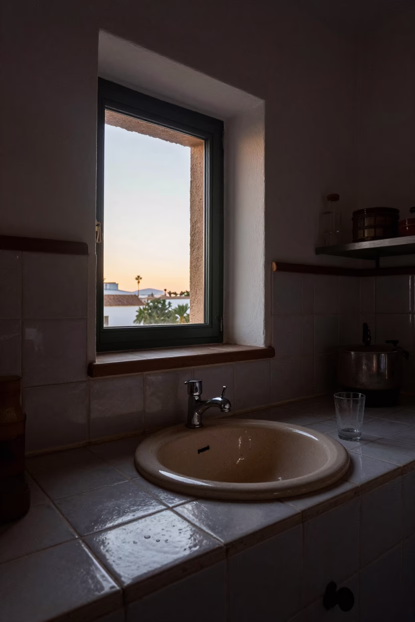 Valencia Kitchen Scene at First Light Of Dawn in in Valencia, Spain