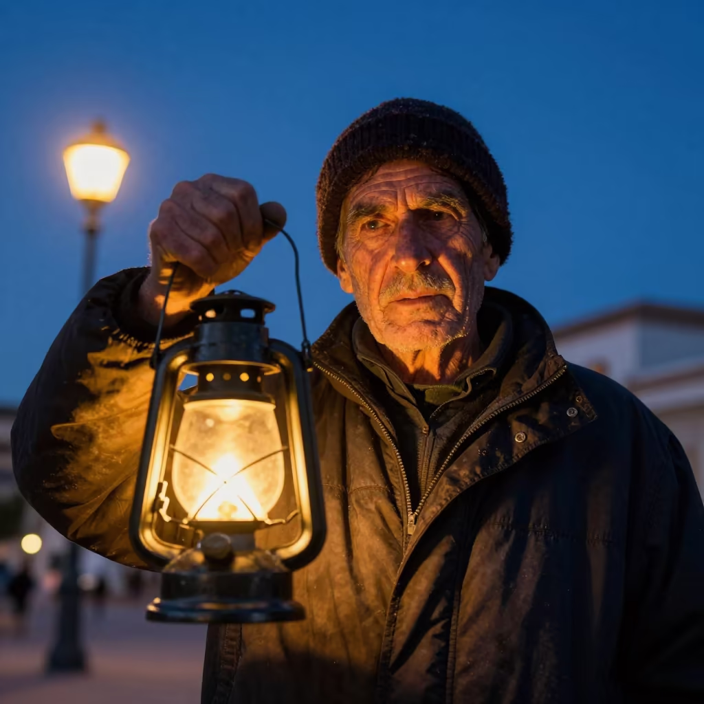 Valencia Night Watchman Lantern Glow in in Valencia