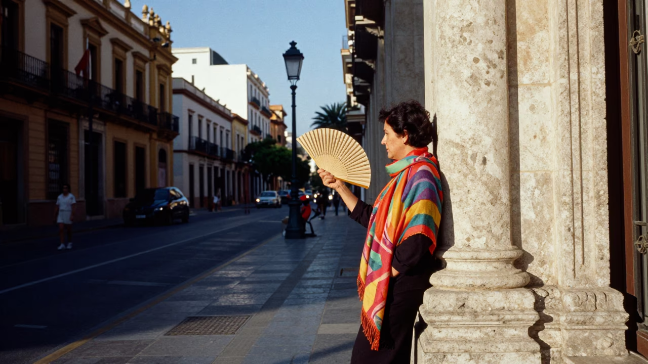 Valencia Spain Late Afternoon Street Scene with Traditional Elements in in Valencia, Spain