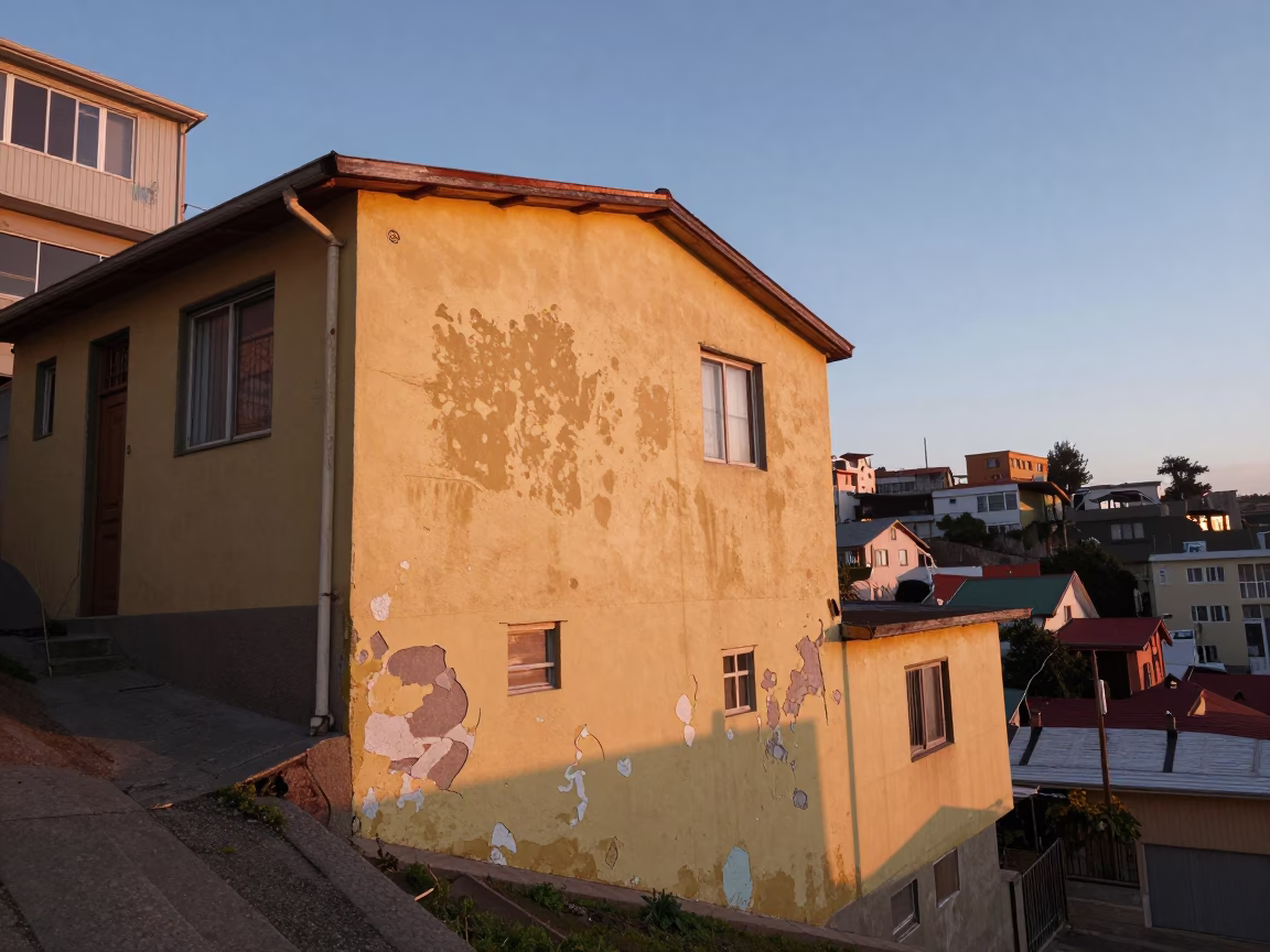 Valparaiso Dawn Light at First Light Of Dawn in in Valparaiso, Chile