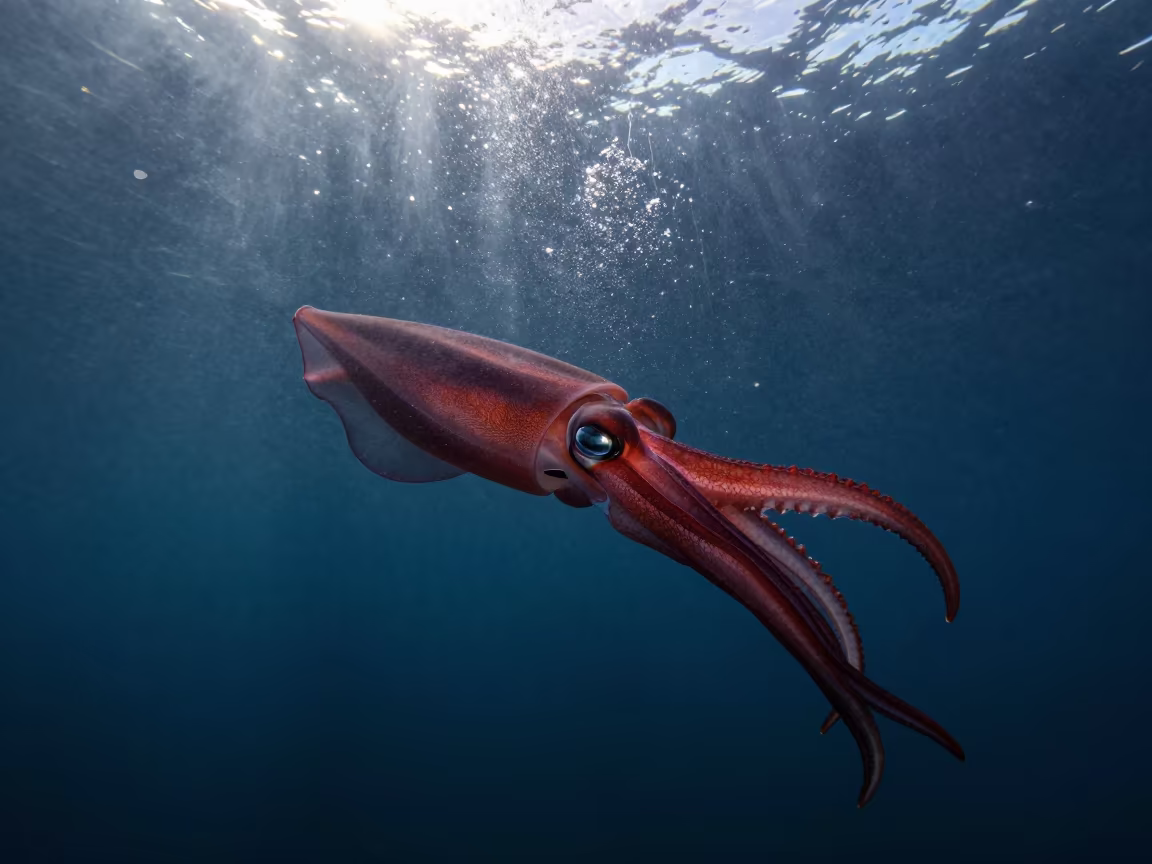 Vampire Squid Deep Sea Near Porto at Dawn in near Porto