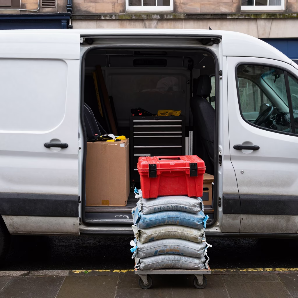 Van Door in Edinburgh in in Edinburgh, United Kingdom