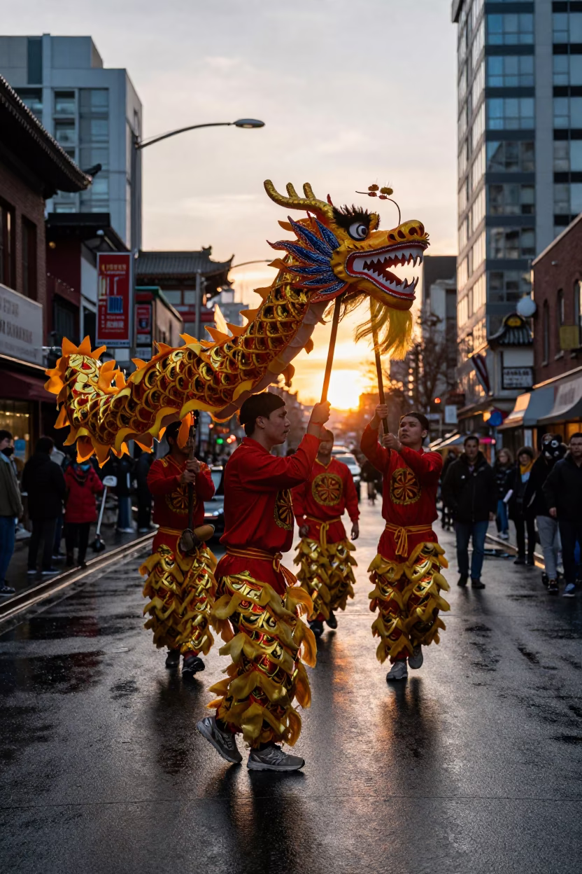 Vancouver Street Photography at As The Sun Drops Toward The Horizon in in Vancouver, British Columbia, Canada