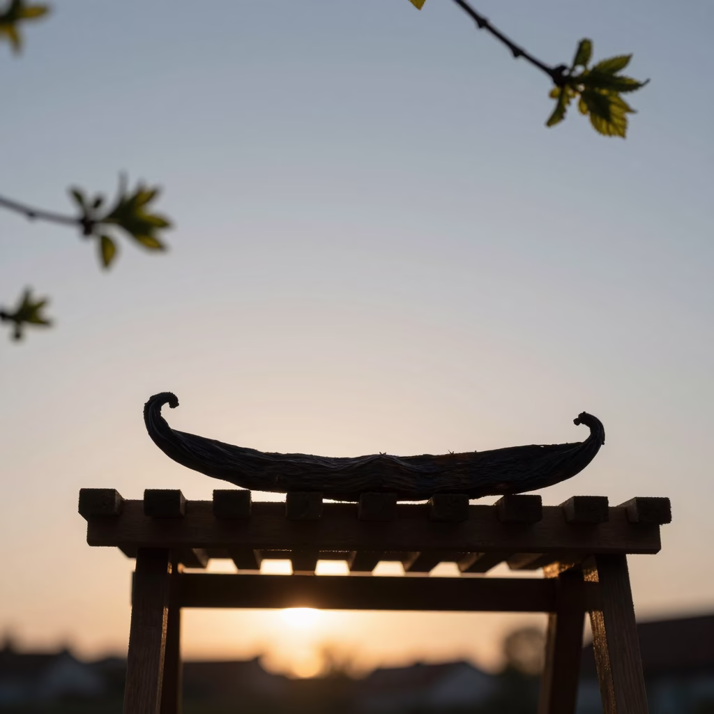 Vanilla Bean Curing on Rack in Basque Country in in the Basque Country