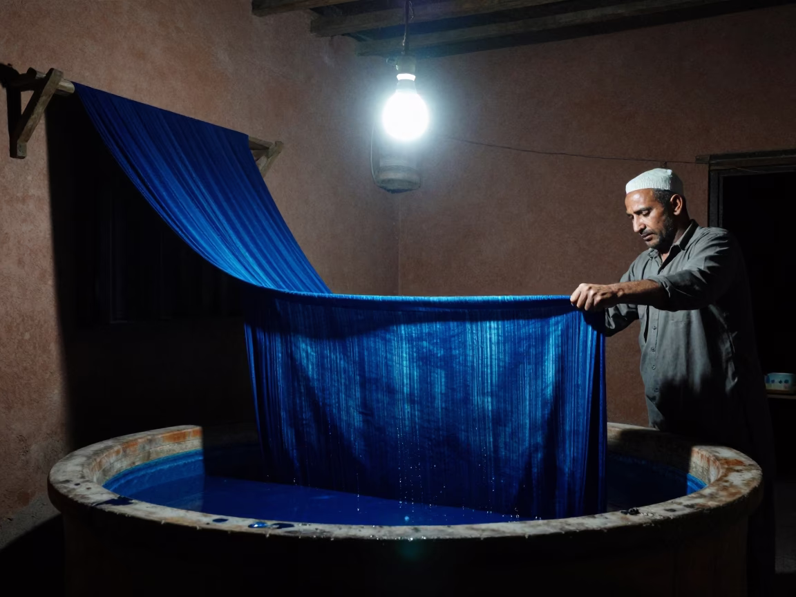 Vat in Marrakech at Midnight Light in in Marrakech, Morocco