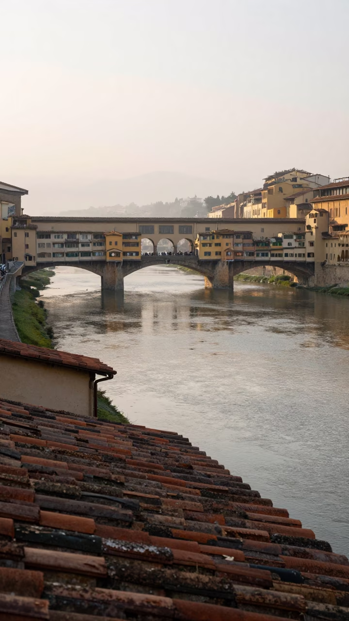 Vecchio Bridge in Florence in in Florence, Italy