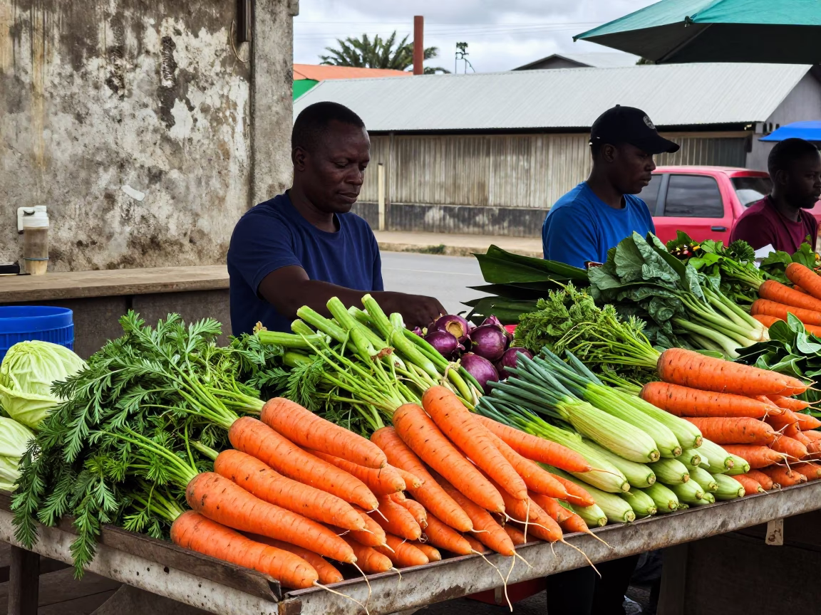 Vegetable Stall in Durban in in Durban, South Africa