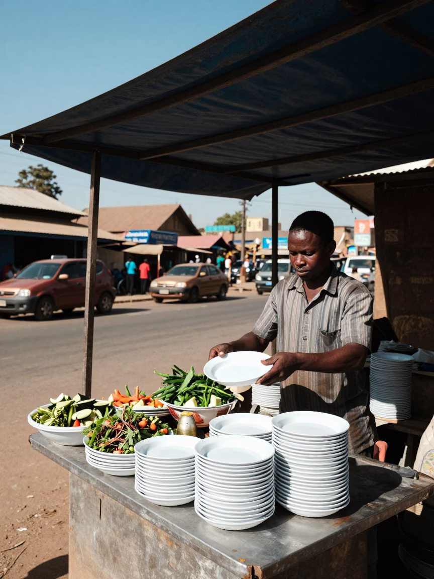 Vegetables at Afternoon Light in in Nairobi, Kenya