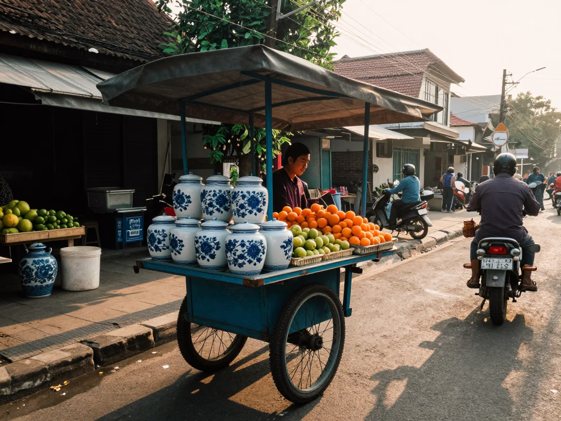 Vending Cart in Yogyakarta in in Yogyakarta, Indonesia