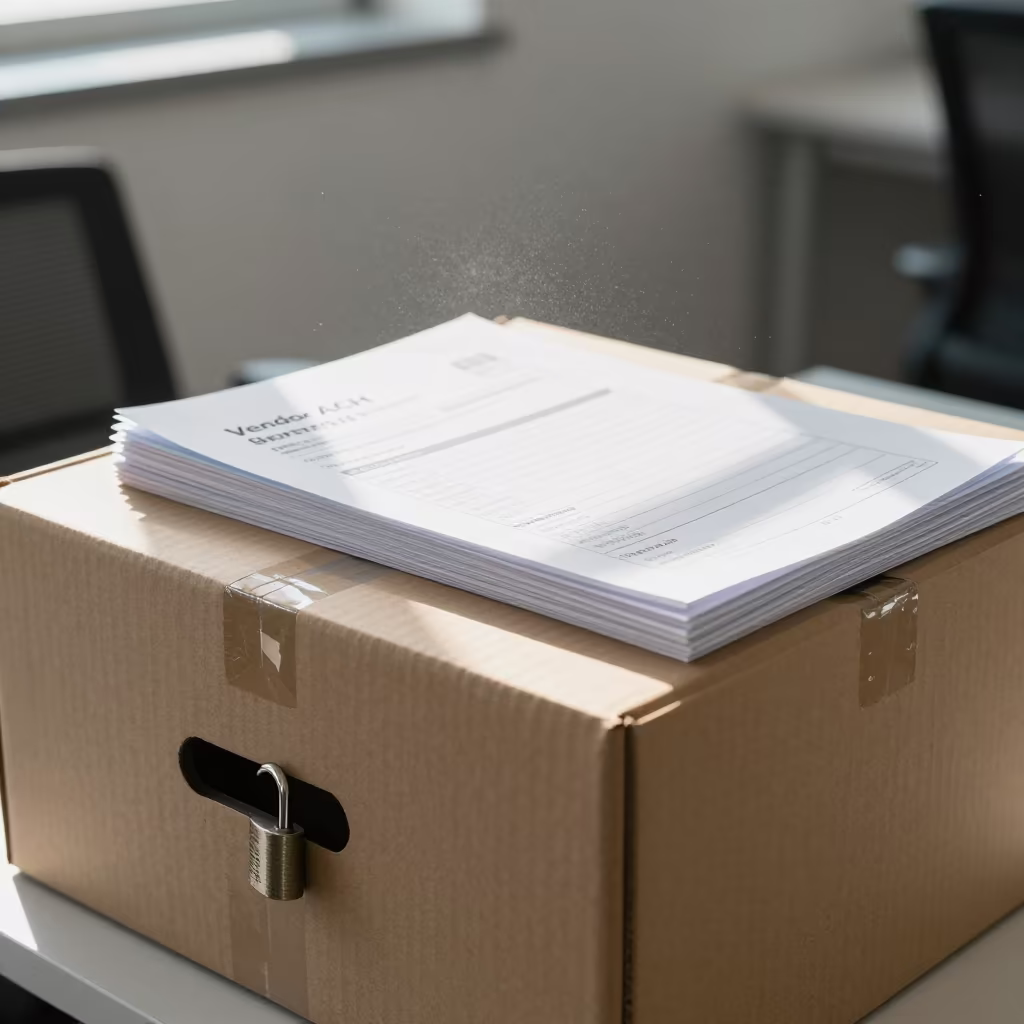 Vendor ACH Form Box in Busan Office in inside a conference room in Huinnyeoul, Busan