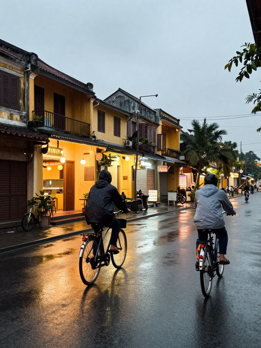 Vendor at Dusk Light in Hoi An in in Hoi An, Vietnam