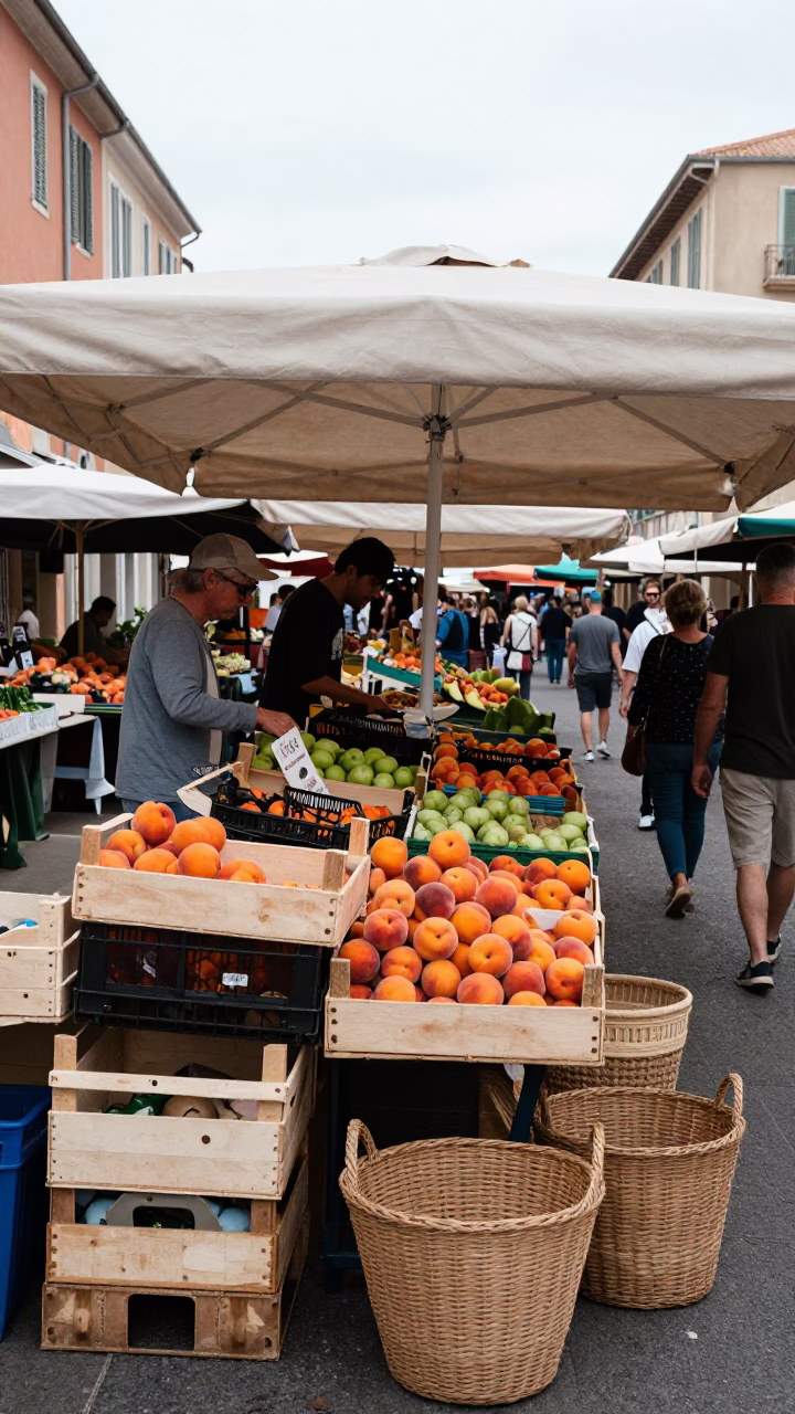 Vendor at Midday Light in Nice in in Nice, France