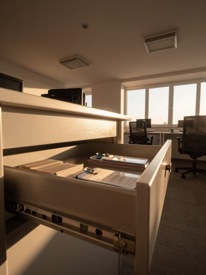 Vendor Badge Drawer in Ben Guerir Office in inside a coworking floor in Ben Guerir