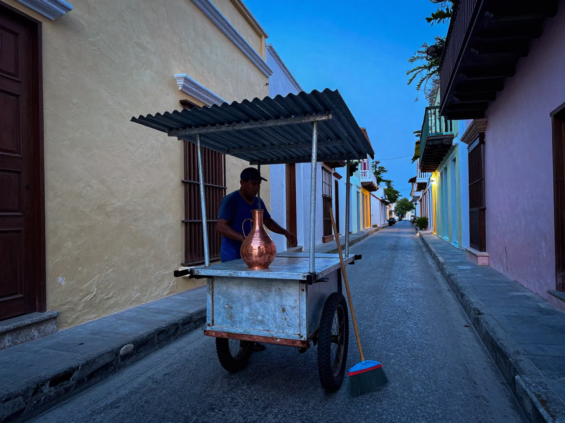 Vendor Cart in Cartagena in in Cartagena, Colombia