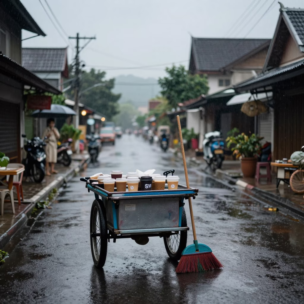 Vendor Cart in Chiang Mai in in Chiang Mai, Thailand