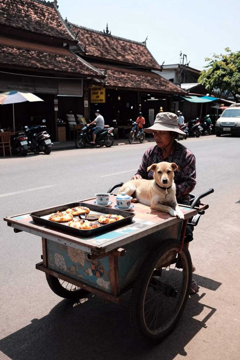 Vendor Cart in Chiang Mai in in Chiang Mai, Thailand