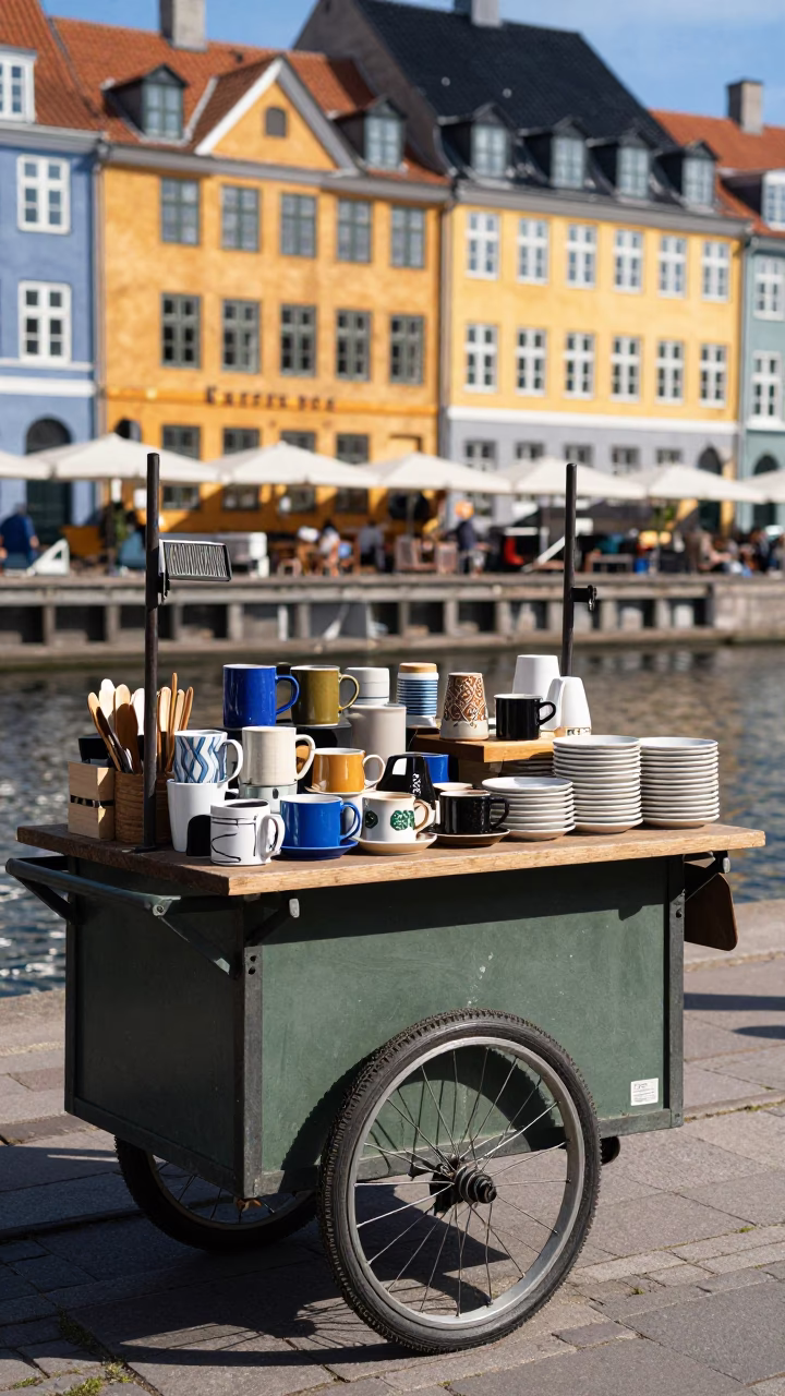Vendor Cart in Copenhagen in in Copenhagen, Denmark