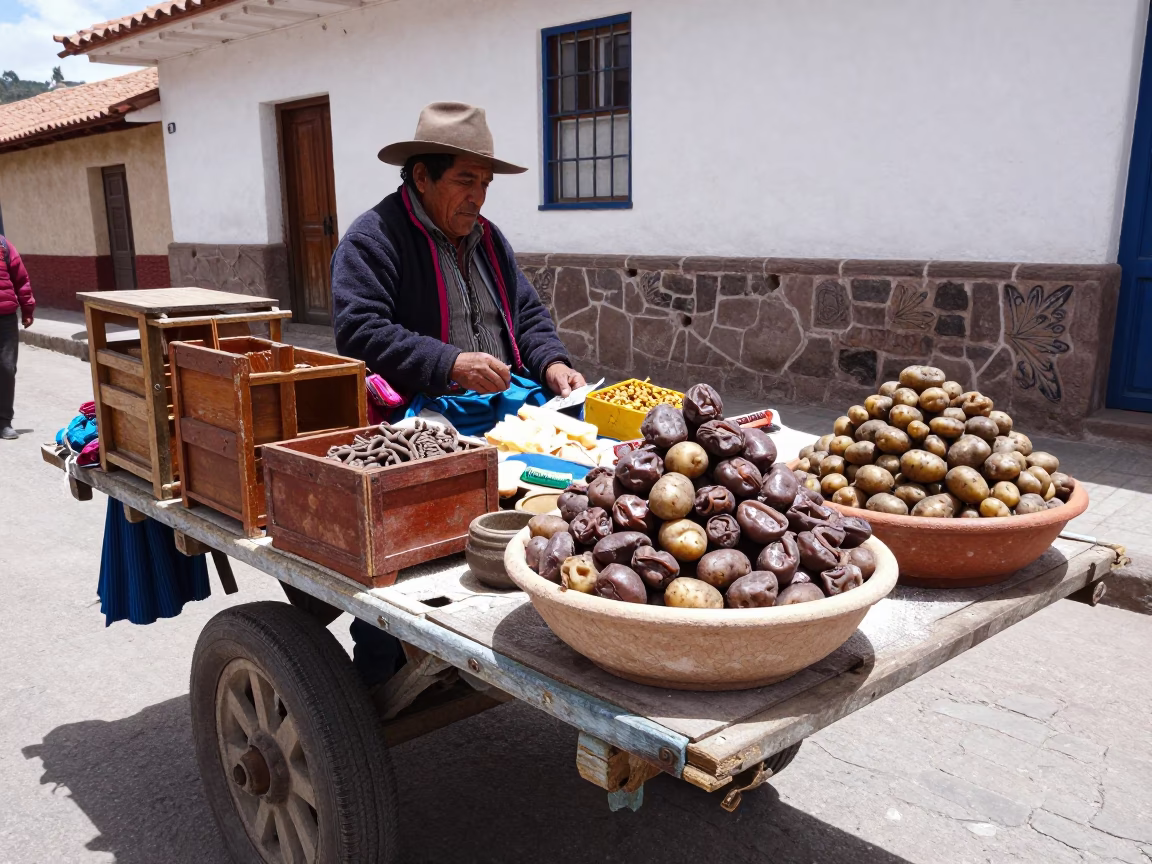 Vendor Cart in Cusco in in Cusco, Peru