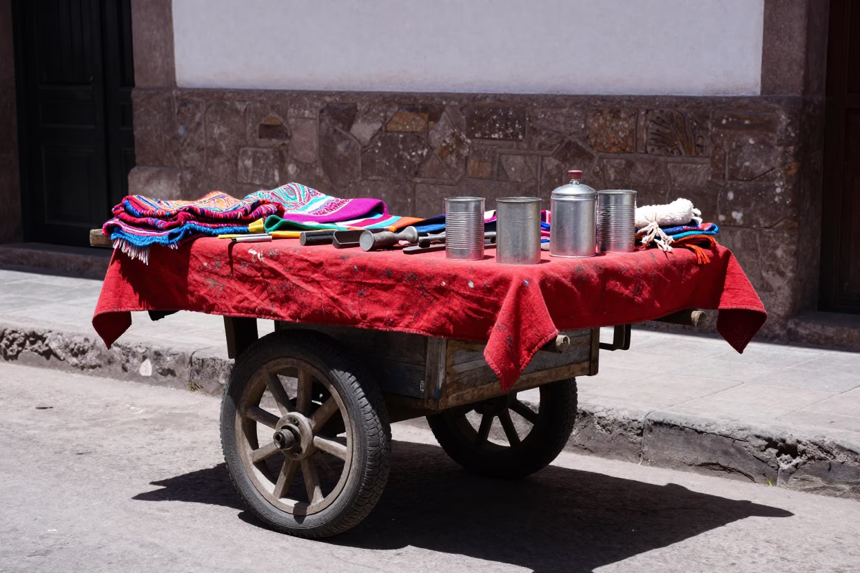 Vendor Cart in Cusco in in Cusco, Peru