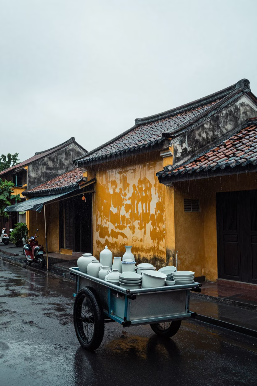 Vendor Cart in Hoi An in in Hoi An, Vietnam