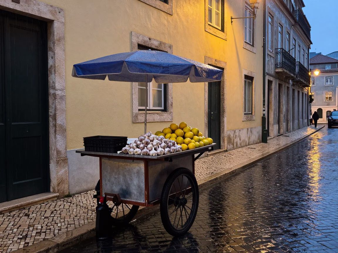 Vendor Cart in Lisbon in in Lisbon, Portugal
