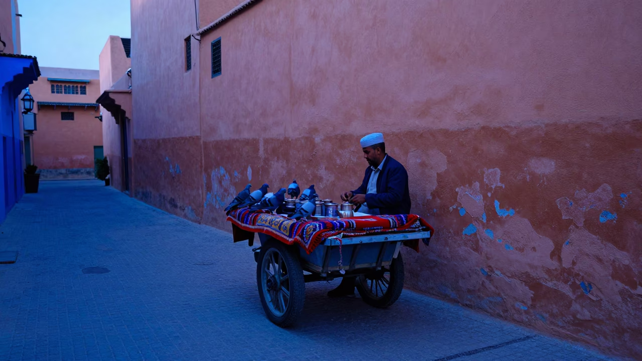 Vendor Cart in Marrakech in in Marrakech, Morocco