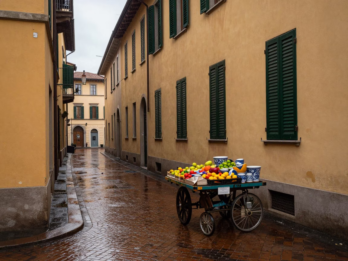 Vendor Cart in Milan in in Milan, Italy