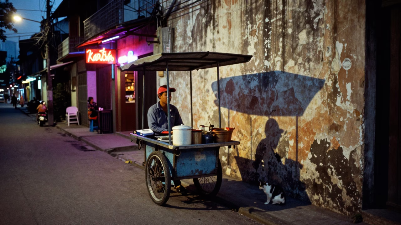 Vendor Cart in Phnom Penh in in Phnom Penh, Cambodia