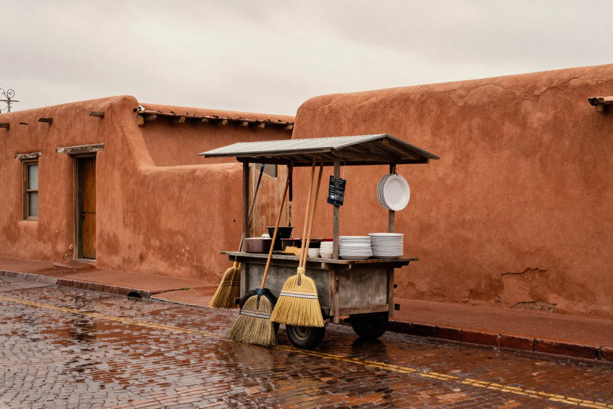 Vendor Cart in Santa Fe in in Santa Fe, New Mexico, United States
