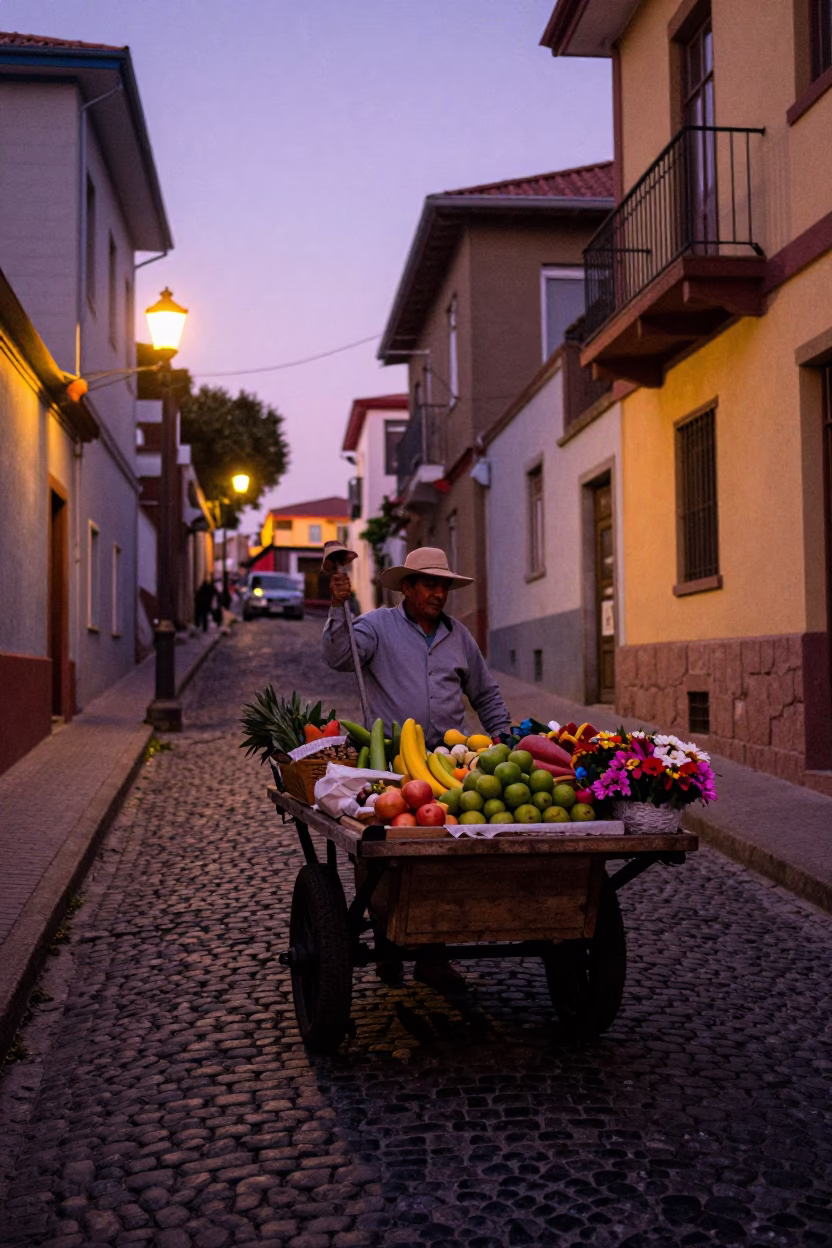 Vendor Cart in Valparaiso in in Valparaiso, Chile