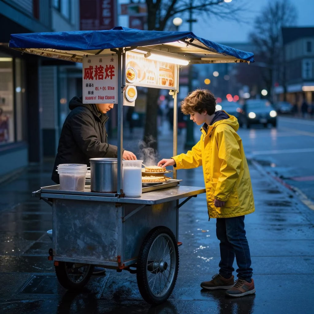 Vendor Cart in Vancouver in in Vancouver, British Columbia, Canada
