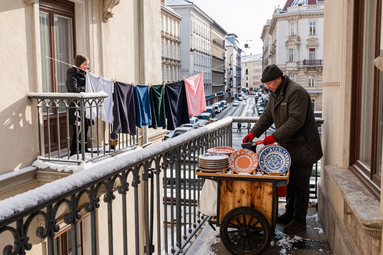 Vendor Cart in Vienna in in Vienna, Austria