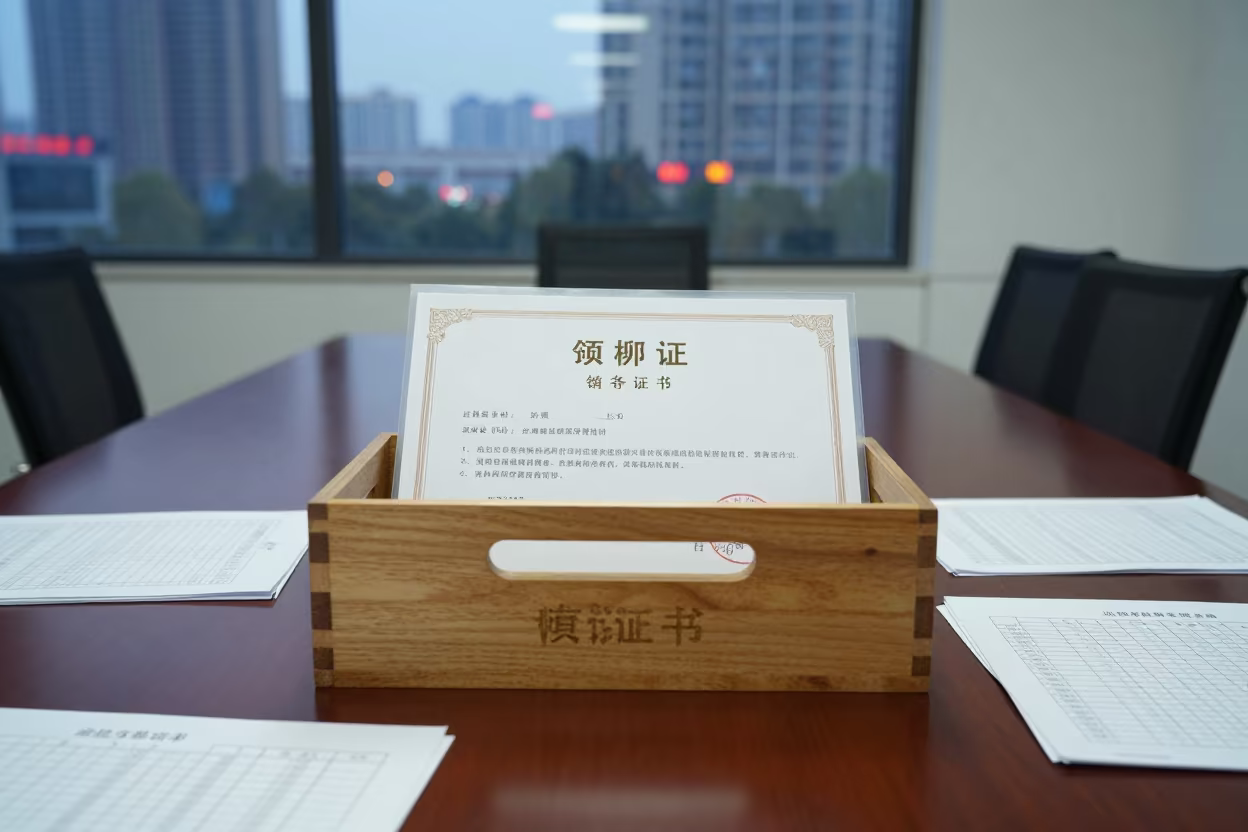 Vendor Certificate Crate in Nanchang Conference Room in inside a conference room in Nanchang