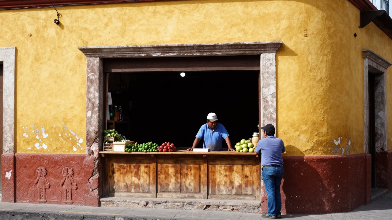 Vendor Counter in Oaxaca in in Oaxaca, Mexico