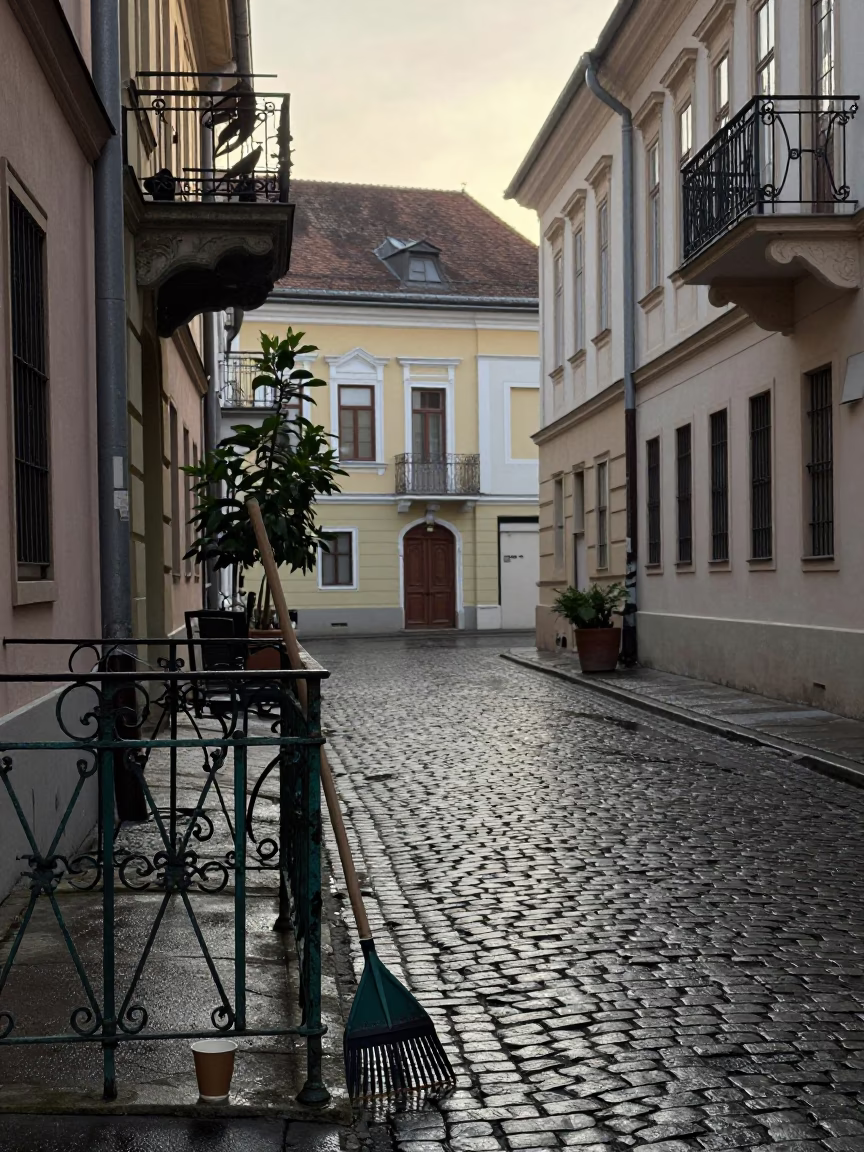 Vendor Courtyard in Budapest in in Budapest, Hungary