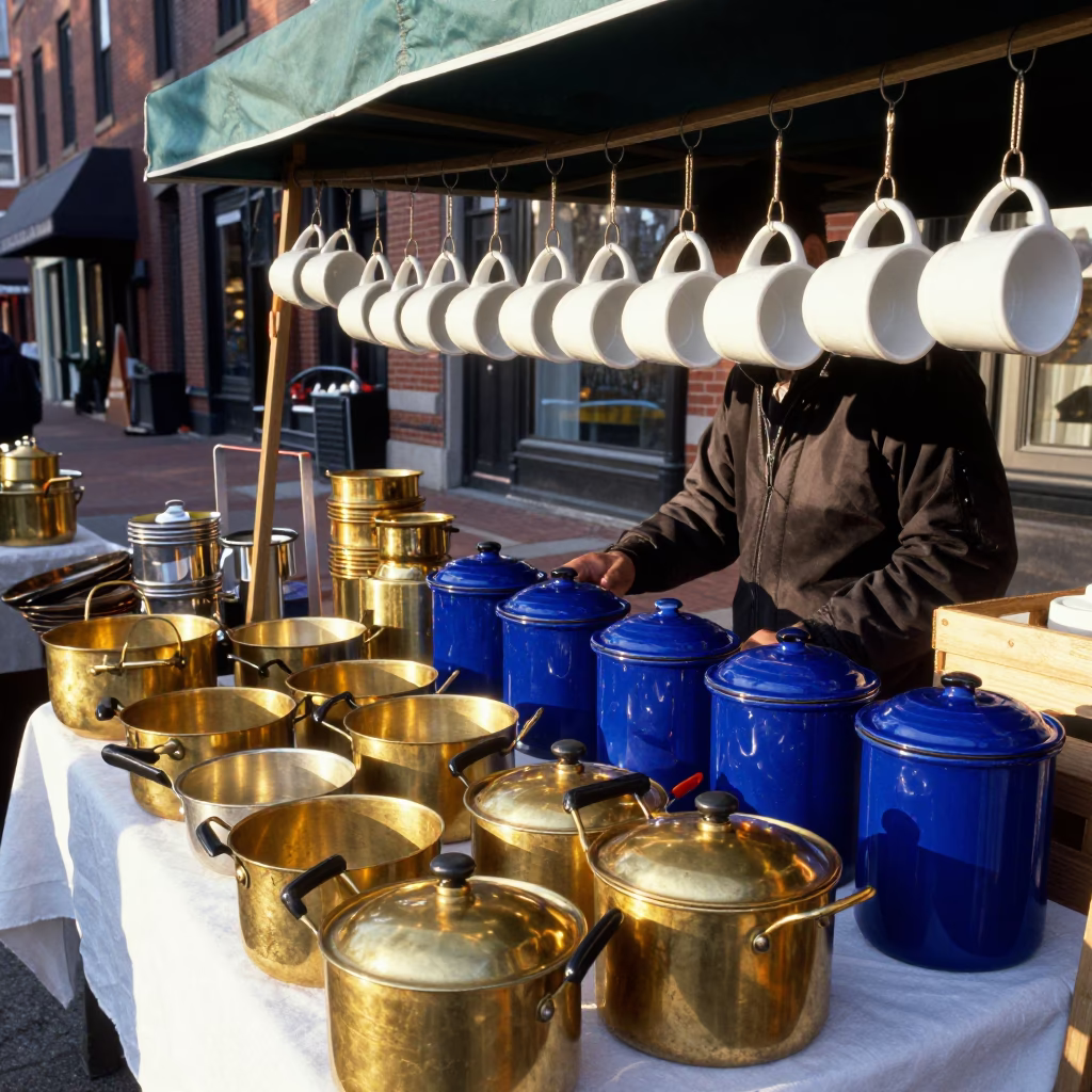 Vendor Display at The Late Morning Light in Boston in in Boston, Massachusetts, United States