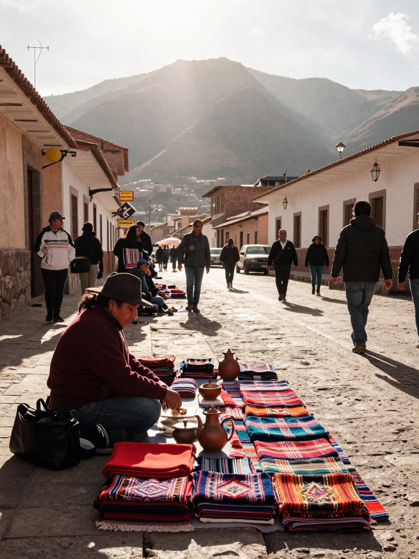 Vendor Display in La Paz in in La Paz, Bolivia