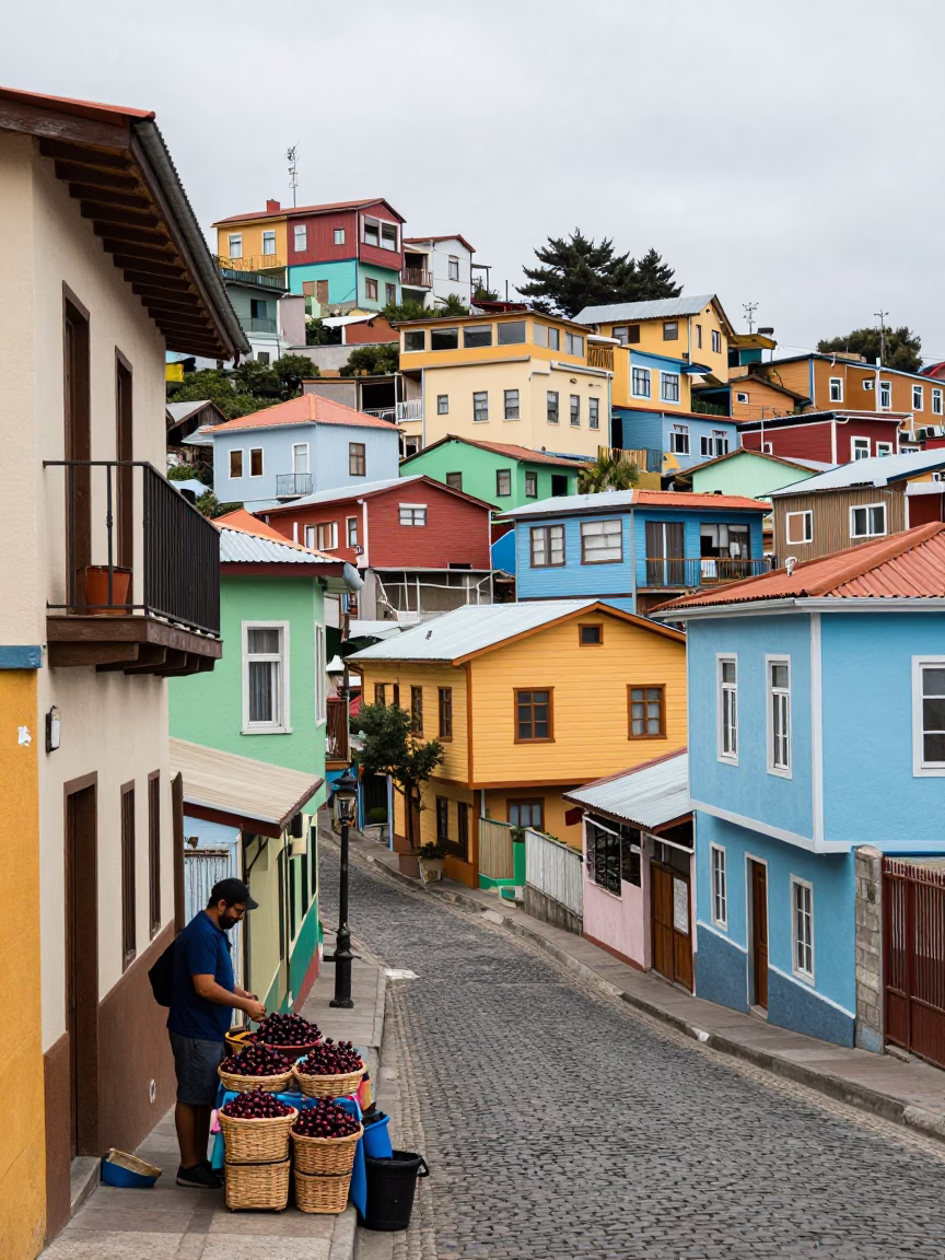 Vendor Display in Valparaiso in in Valparaiso, Chile