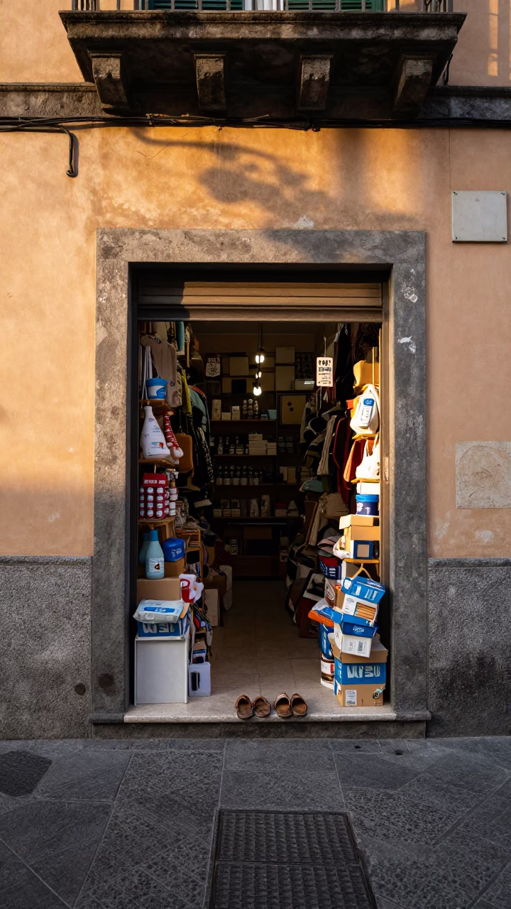 Vendor Entrance in Naples in in Naples, Italy