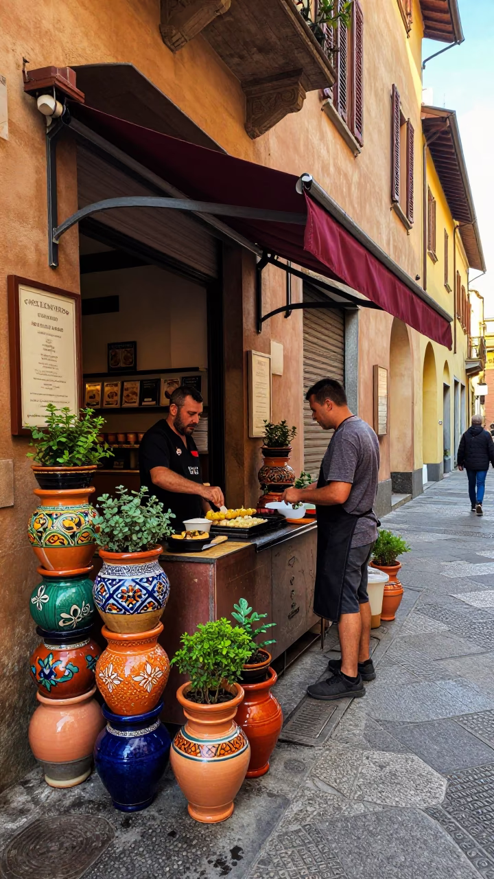 Vendor Grilling in Bologna in in Bologna, Italy