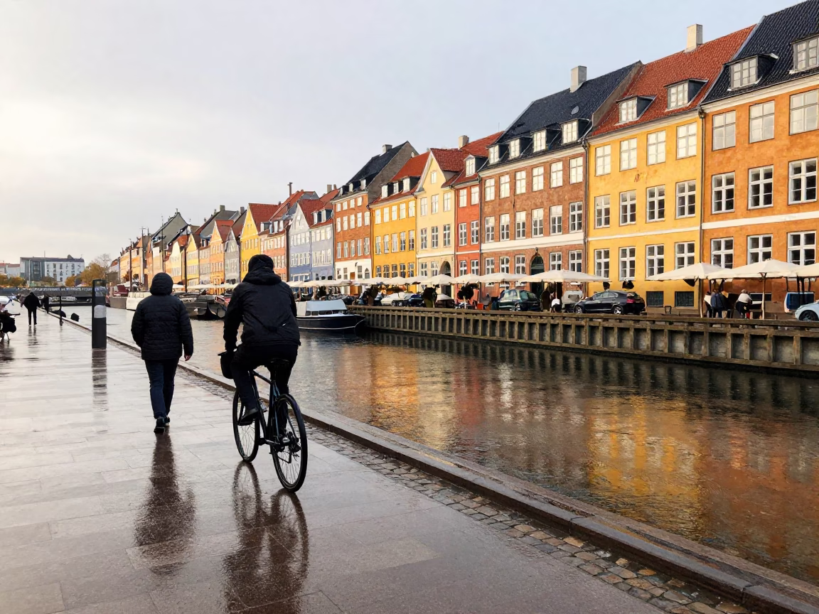 Vendor in Copenhagen at First Light in in Copenhagen, Denmark