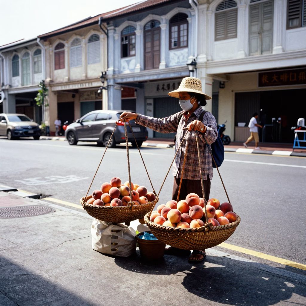 Vendor in George Town in in George Town, Malaysia