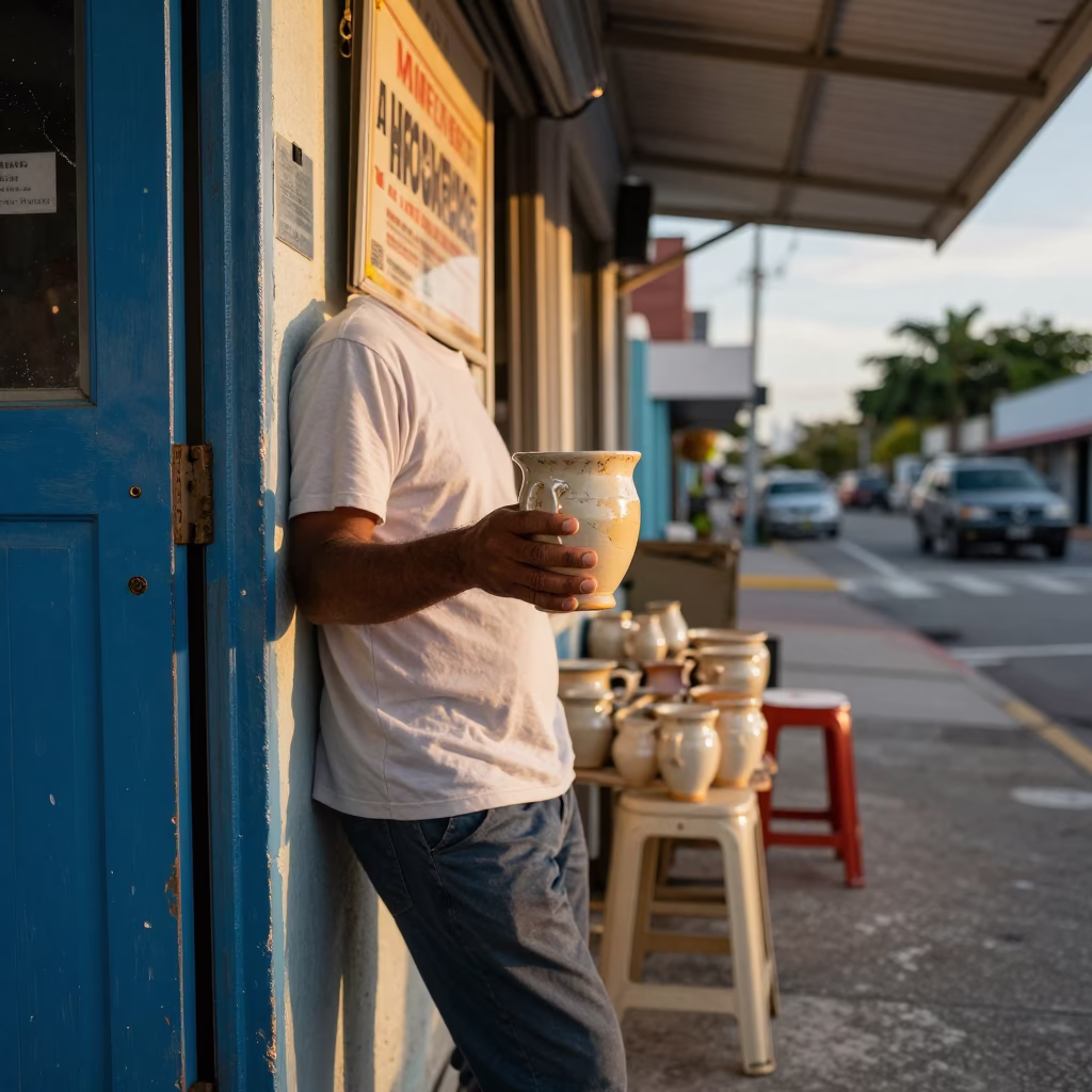 Vendor in Miami at Golden Hour in in Miami, Florida, United States