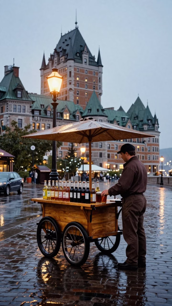 Vendor in Quebec City in in Quebec City, Quebec, Canada