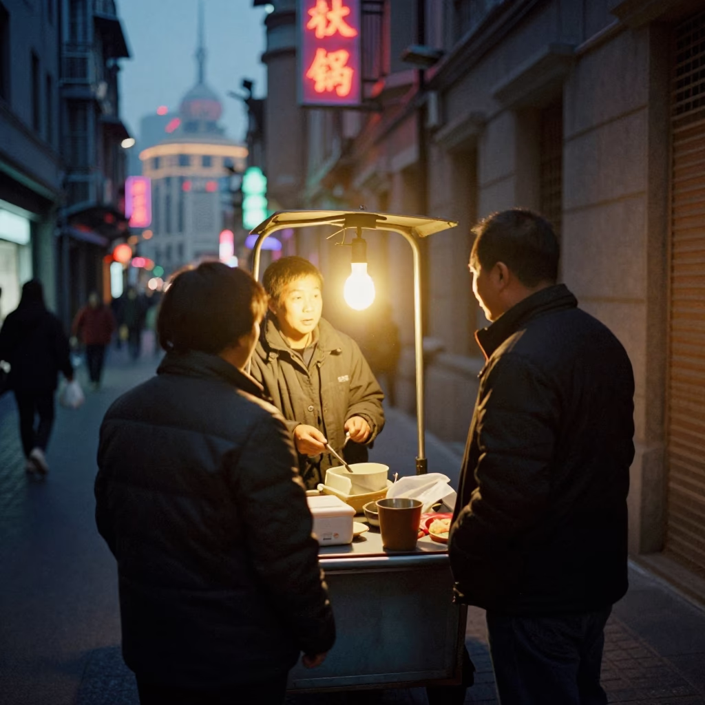 Vendor Interacting in Shanghai in in Shanghai, China
