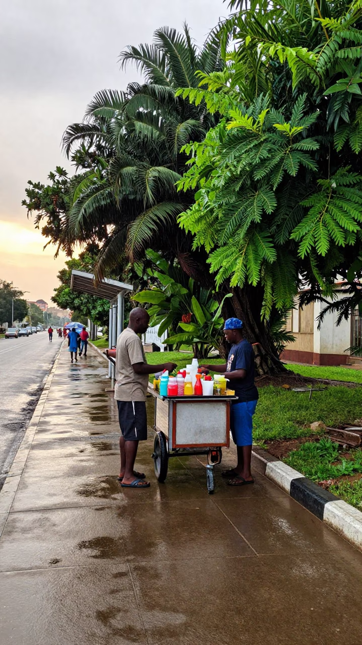 Vendor Interaction in Durban in in Durban, South Africa